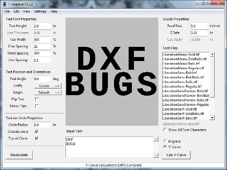 DXF BUGS